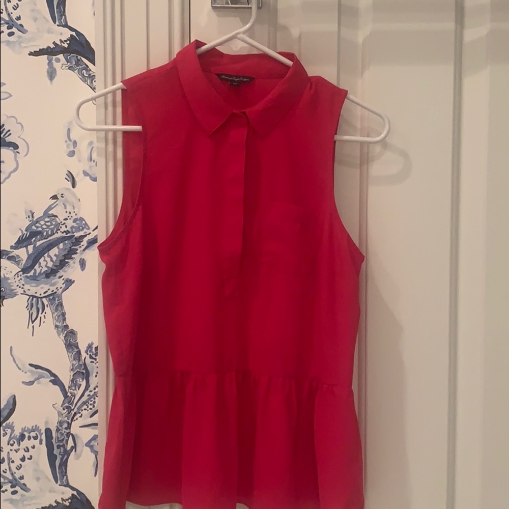 Pink Peplum Tank